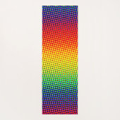 抽象的なドットの虹  鮮やかで陽気なカラフル ヨガマット (裏面)