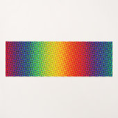 抽象的なドットの虹  鮮やかで陽気なカラフル ヨガマット (正面(横))