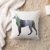 抽象的なドーベルマン犬のシルエット クッション (ブランケット)