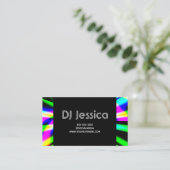 抽象的なナイトクラブネオンDJ 名刺 (スタンド正面)