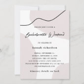 抽象的なニュートラル|の水彩画のバチェロレッテの週末 招待状 (正面)