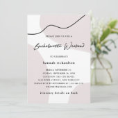 抽象的なニュートラル|の水彩画のバチェロレッテの週末 招待状 (スタンド正面)