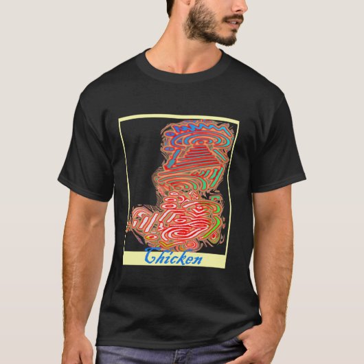 抽象的なニワトリのアート作品 Tシャツ (正面)
