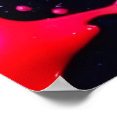 抽象的なネオン塗料の飛沫アート ポスター (角)