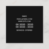 抽象的なハイビスカスの花 スクエア名刺 (裏面)