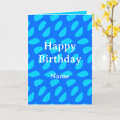 抽象的なハニカム模様の誕生日おめでとう カード (黄色い花)