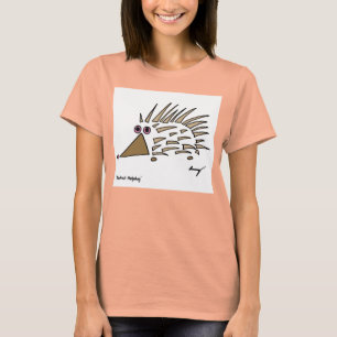 抽象的なハリネズミレディース暗い信号器のTシャツ Tシャツ