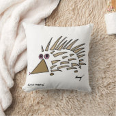 抽象的なハリネズミ"両掛けのブタのLivin"の枕 クッション (ブランケット)