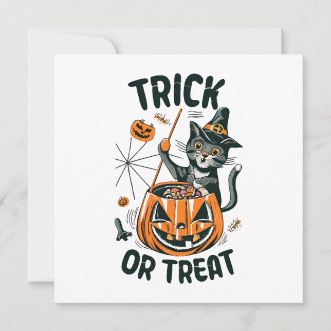 抽象的なハロウィンの猫 (正面)