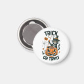 抽象的なハロウィンの猫 マグネット (正面/裏面)