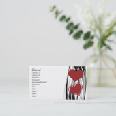 抽象的なハートのデザイン 名刺 (スタンド正面)