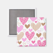 抽象的なハートの模様 マグネット (正面/裏面)