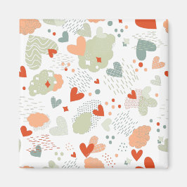 抽象的なハートの模様 マグネット