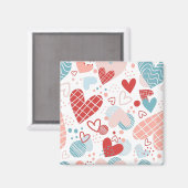 抽象的なハートの模様 マグネット (正面/裏面)