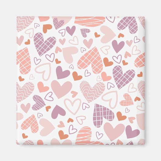 抽象的なハートの模様 マグネット (正面)