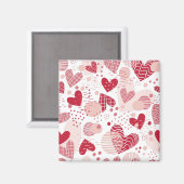 抽象的なハートの模様 マグネット (正面/裏面)