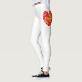 抽象的なハートの紙吹雪アート レギンス (左)