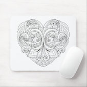 抽象的なハートの落書き マウスパッド (マウス)