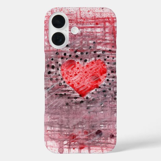 抽象的なハート柄 - エレガントなiPhone 16ケース Case-Mate iPhoneケース (裏面)