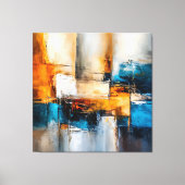 抽象的なハーモニー：線、光、形 キャンバスプリント (正面)