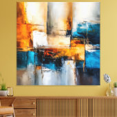 抽象的なハーモニー：線、光、形 キャンバスプリント (インサイチュ (リビング))