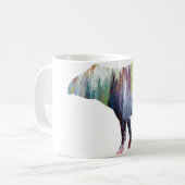 抽象的なバクのシルエット コーヒーマグカップ (正面左)