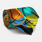 抽象的なバスケットボールパターン ネクタイ (ロール)
