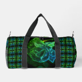 抽象的なバラのファンタジー花アート ダッフルバッグ (裏面)