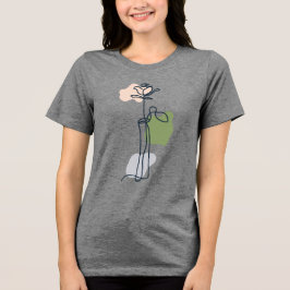 抽象的なバラの花 トライブレンドＴシャツ