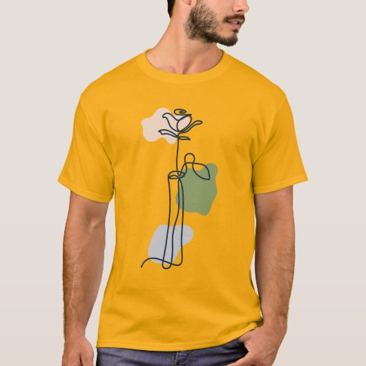 抽象的なバラの花 Tシャツ (正面)