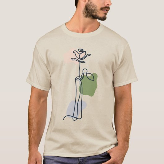 抽象的なバラの花 Tシャツ (正面)
