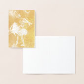 抽象的なバレリーナ スワン湖 箔カード (ディスプレー)