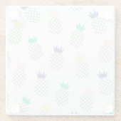 抽象的なパイナップル2 ガラスコースター (裏面)