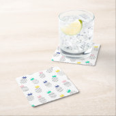 抽象的なパイナップル2 スクエアペーパーコースター (インサイチュ)