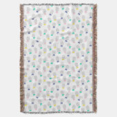 抽象的なパイナップル2 スローブランケット (正面縦)