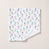 抽象的なパイナップル バスタオルセット (ウォッシュタオル)