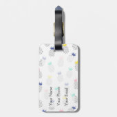 抽象的なパイナップル|モノグラム ラゲッジタグ (裏面縦)