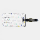 抽象的なパイナップル|モノグラム ラゲッジタグ (裏面横)