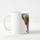 抽象的なパグのシルエット コーヒーマグカップ (左)