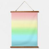 抽象的なパステルカラーのアート 吊り下げ型タペストリー (正面)