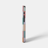 抽象的なパステルタイル壁パターン iPhoneケース (左側面)