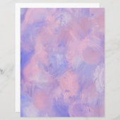 抽象的なパステルピンクとブルーのスクラップブッキングペーパー (正面/裏面)