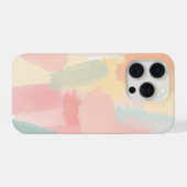 抽象的なパステルブラシ iPhoneケース (裏面横)