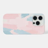 抽象的なパステルブラシ iPhoneケース (裏面横)