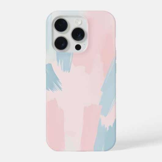 抽象的なパステルブラシ iPhoneケース (裏面)