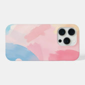 抽象的なパステルブラシ iPhoneケース (裏面横)