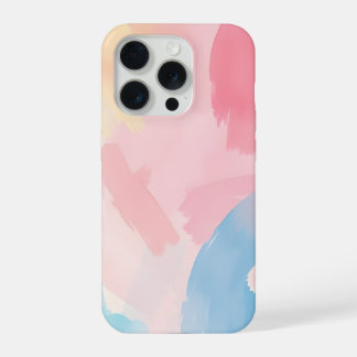 抽象的なパステルブラシ iPhone 15 PROケース