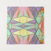 抽象的なパステル染色液体大理石幾何学 タペストリー (正面(横))