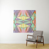 抽象的なパステル染色液体大理石幾何学 タペストリー (インサイチュ(横))