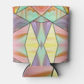 抽象的なパステル染色液体大理石幾何学 缶クーラー (正面)